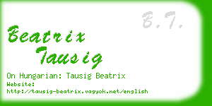 beatrix tausig business card